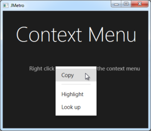 Metro style Context Menu for java (JMetro) Revisited - Pixel Duke