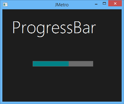Progress Bar JMetro dark theme, Java, JavaFX theme, inspired by Microsoft Metro (now named Fluent Design)