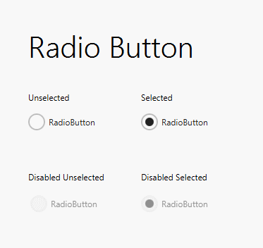 Radio Button JMetro light theme. Java (JavaFX) UI theme, inspired by Fluent Design System (previously named 'Metro').