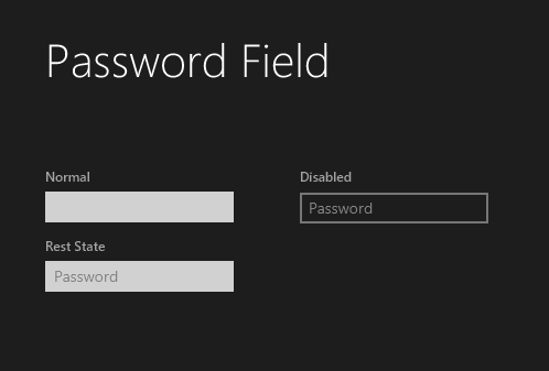 Password Field JMetro dark theme. Java, JavaFX theme, inspired by Fluent Design System (previously named &apos;Metro&apos;).