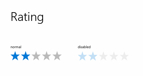 Rating control JMetro light theme. Java, JavaFX theme, inspired by Fluent Design System (previously named 'Metro').