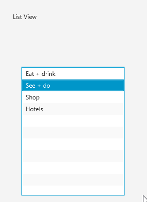 JavaFX default Modena ListView style
