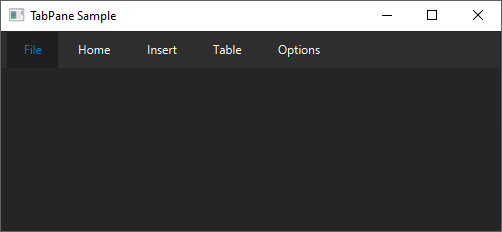 TabPane JavaFX JMetro Dark standard style